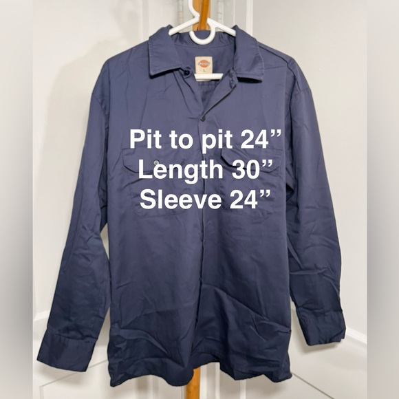 Dickies Long Sleeve Button Down Shirt SZ Large - Picture 3 of 4